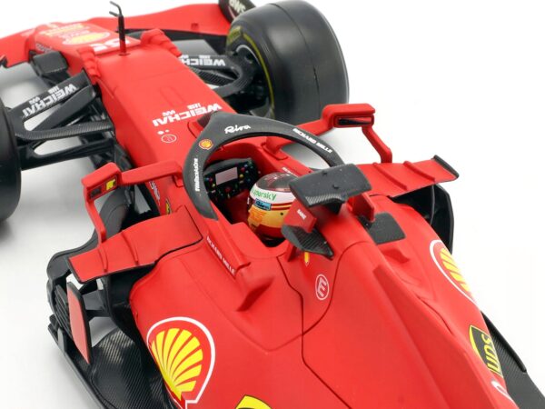 Ferrari SF21 #55 Carlos Sainz Formula One F1 Car "Ferrari Racing" Series 1/18 Diecast Model Car by Bburago - Image 5