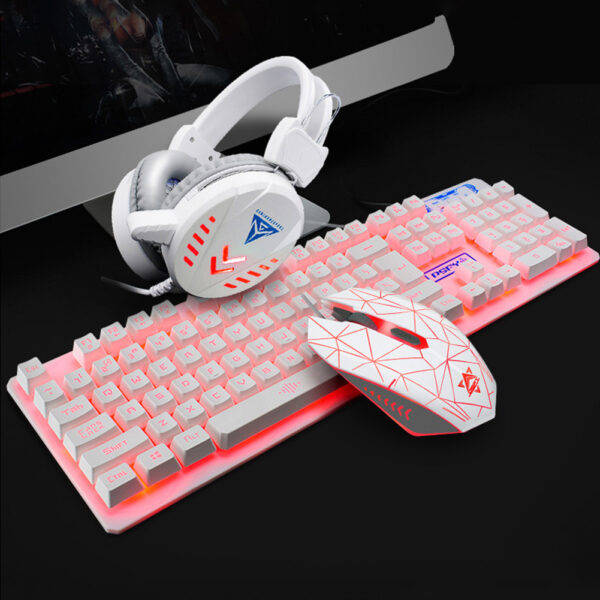 usb desktop wired luminous keyboard and mouse set - Image 3