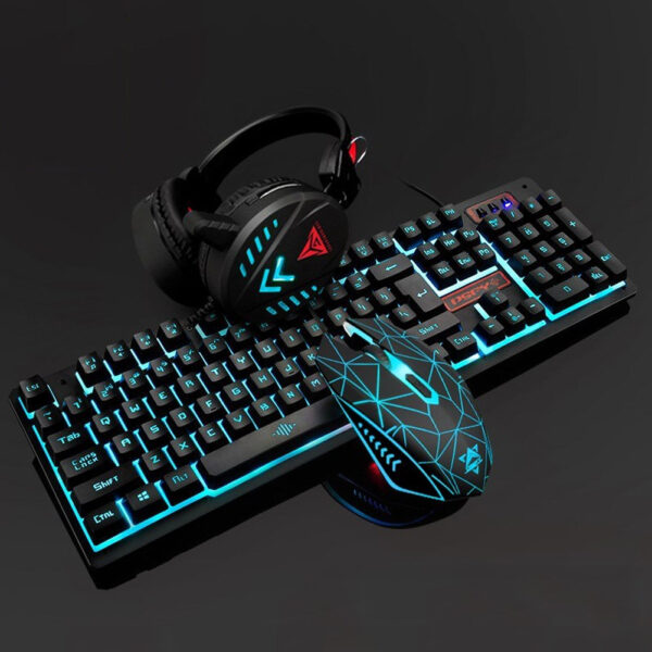 usb desktop wired luminous keyboard and mouse set - Image 4
